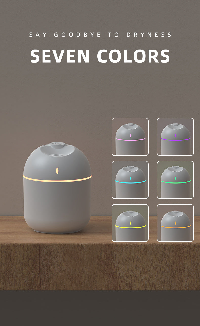 270ml USB Aroma Humidifier with LED Night Light & Auto Shut-Off