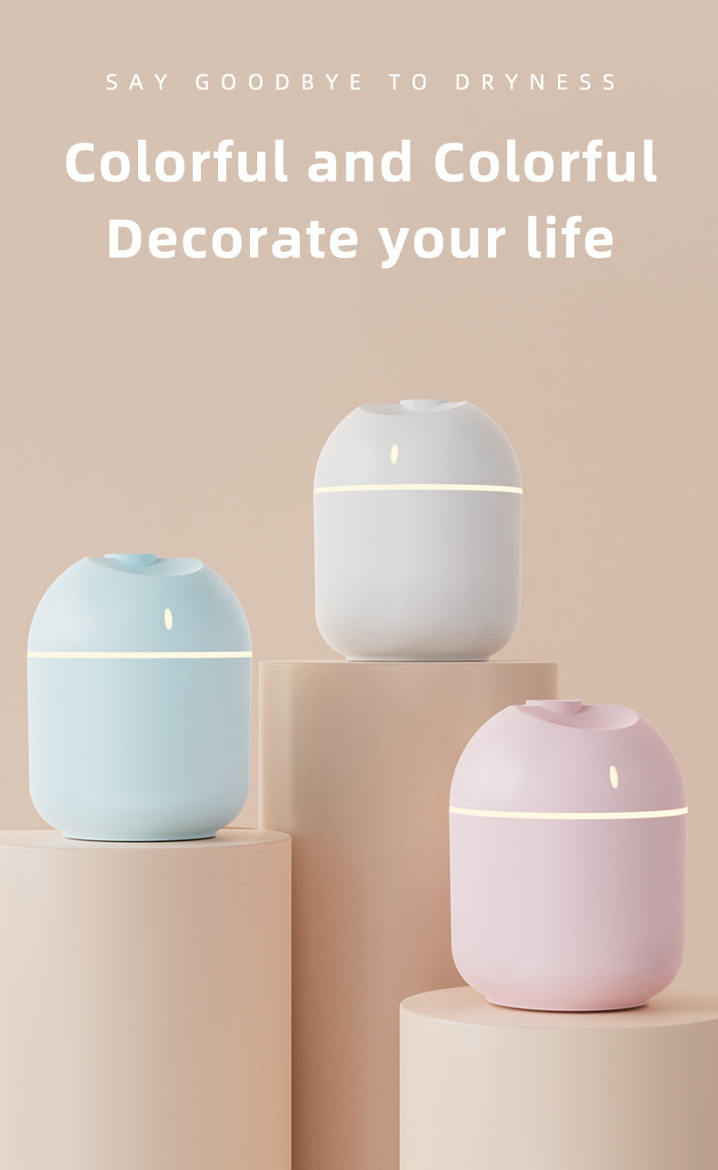270ml USB Aroma Humidifier with LED Night Light & Auto Shut-Off