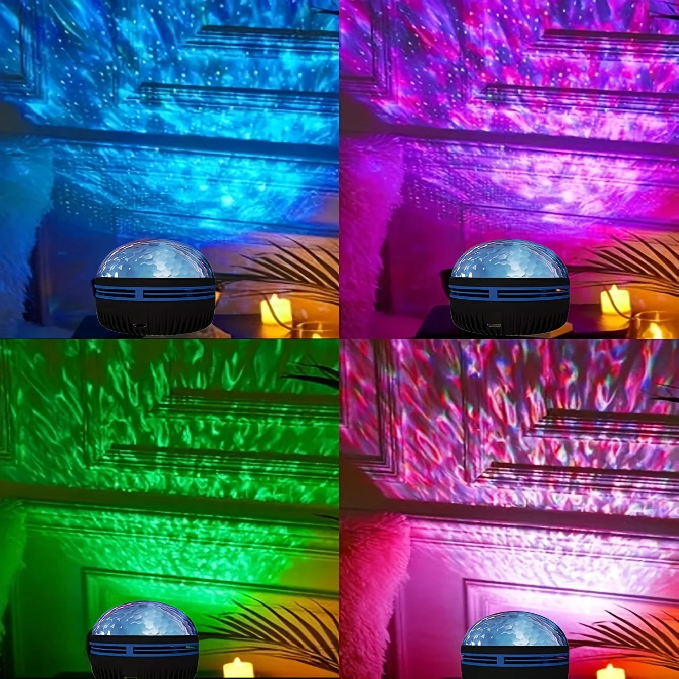 Star & Galaxy Projector with Ocean Wave Effect — 7 Color Patterns
