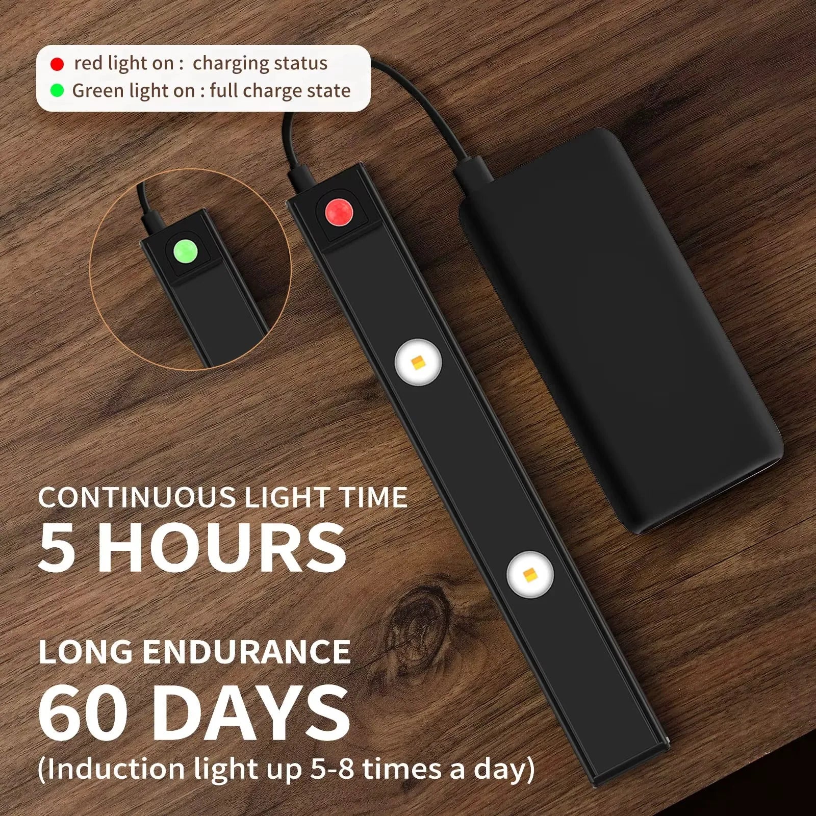 Ultra-Thin LED Under Cabinet Light with Motion Sensor — 3 Color Modes