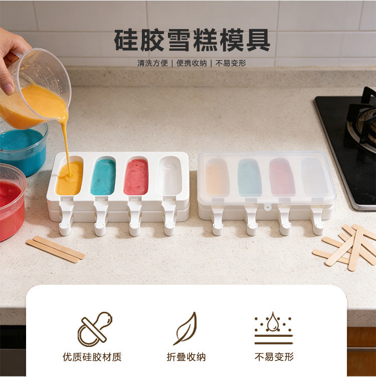 Oval Ice Cream & Popsicle Mold with Lid — DIY Cheese & Fruit Ice Cream Maker