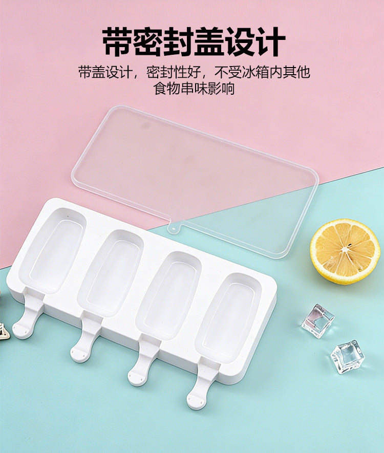 Oval Ice Cream & Popsicle Mold with Lid — DIY Cheese & Fruit Ice Cream Maker