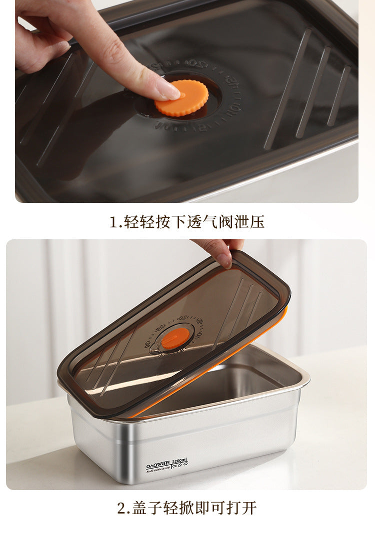 Extra Large Stainless Steel Food Storage Container with Sealed Lid