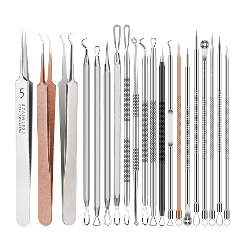 Professional Acne & Blackhead Removal Tool Set — Precision Tweezers & Extractor Kit