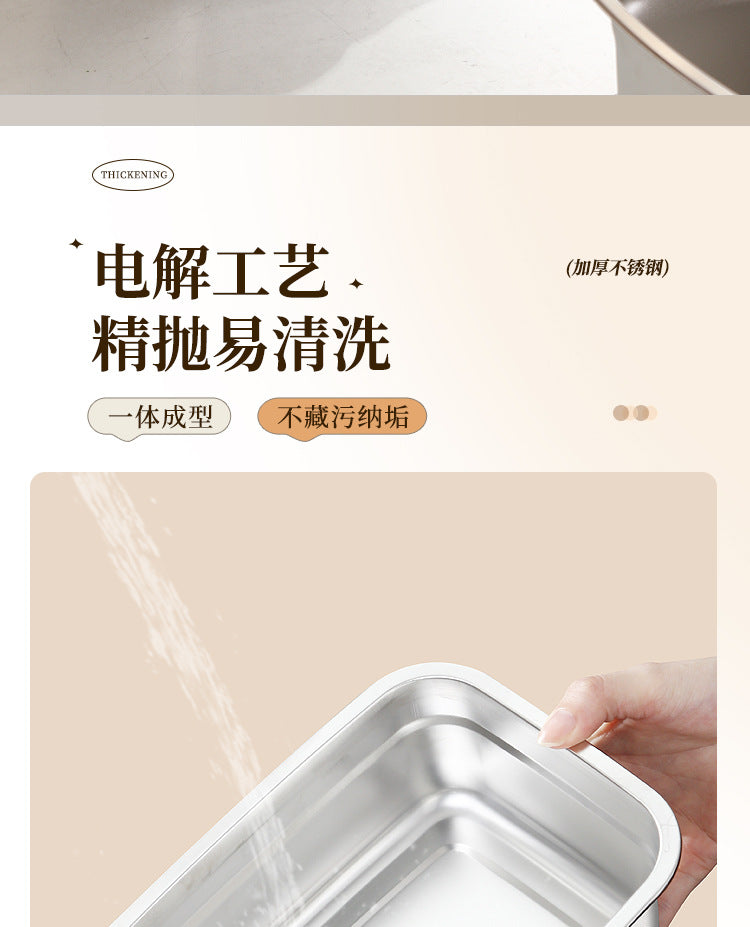 Extra Large Stainless Steel Food Storage Container with Sealed Lid