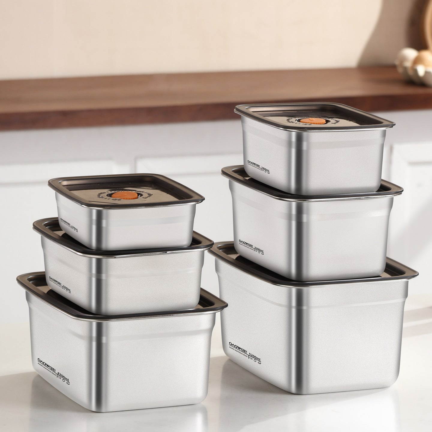 Extra Large Stainless Steel Food Storage Container with Sealed Lid