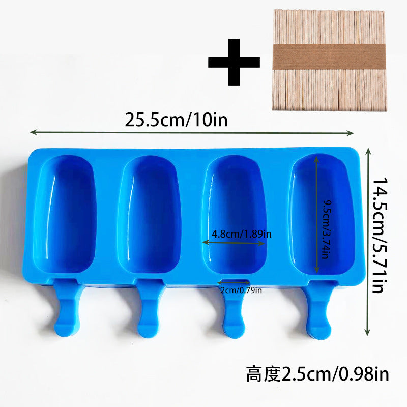 Oval Ice Cream & Popsicle Mold with Lid — DIY Cheese & Fruit Ice Cream Maker