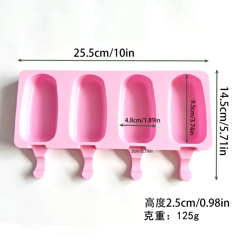Oval Ice Cream & Popsicle Mold with Lid — DIY Cheese & Fruit Ice Cream Maker