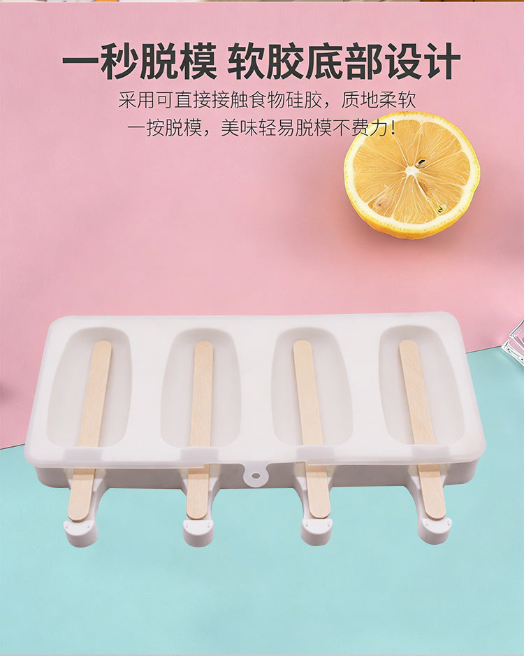 Oval Ice Cream & Popsicle Mold with Lid — DIY Cheese & Fruit Ice Cream Maker