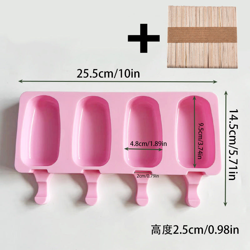 Oval Ice Cream & Popsicle Mold with Lid — DIY Cheese & Fruit Ice Cream Maker