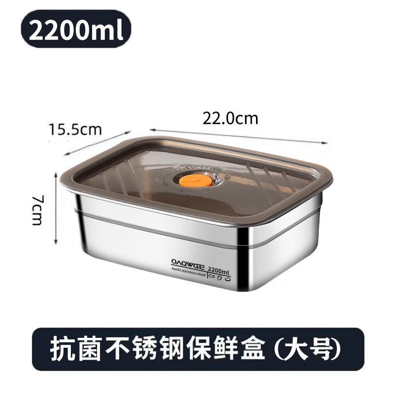 Extra Large Stainless Steel Food Storage Container with Sealed Lid