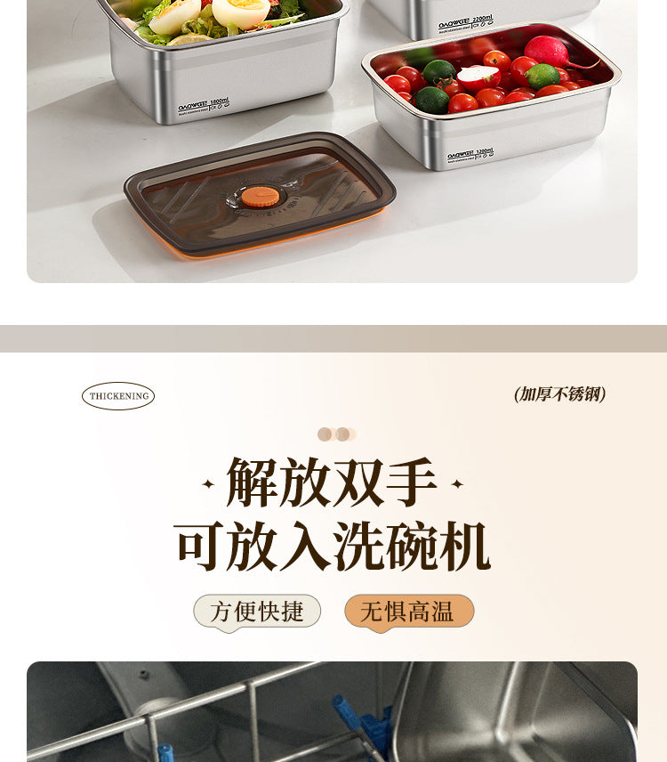 Extra Large Stainless Steel Food Storage Container with Sealed Lid