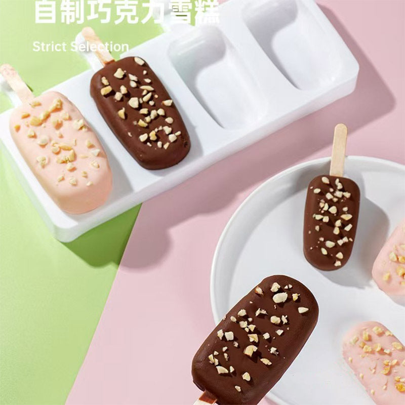 Oval Ice Cream & Popsicle Mold with Lid — DIY Cheese & Fruit Ice Cream Maker