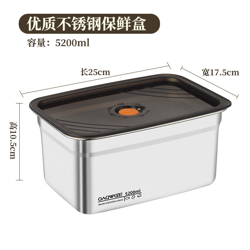 Extra Large Stainless Steel Food Storage Container with Sealed Lid