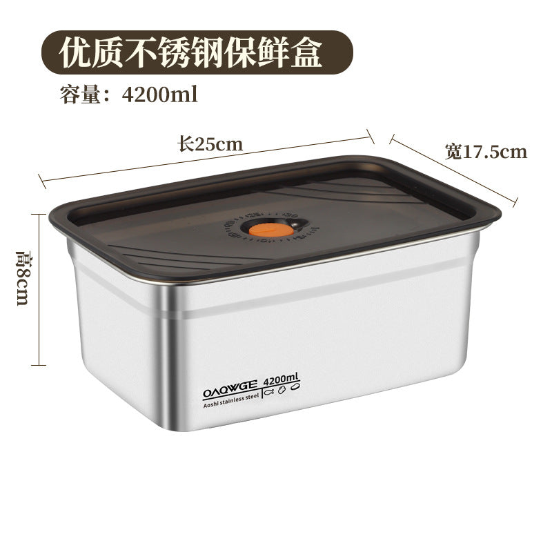 Extra Large Stainless Steel Food Storage Container with Sealed Lid