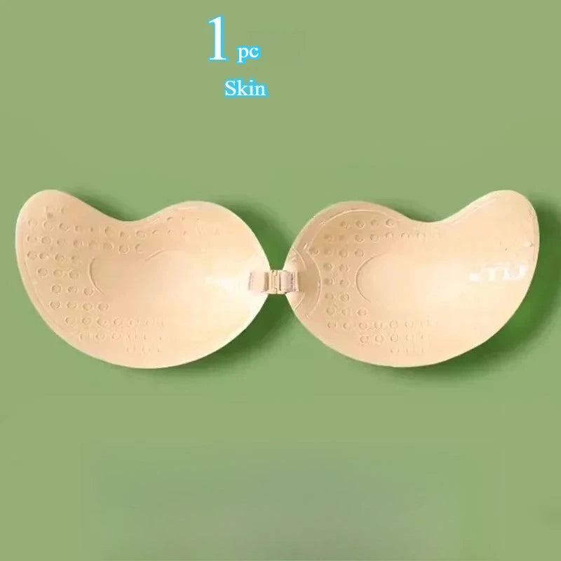 Invisible Strapless Push-Up Bra — Silicone Self-Adhesive, Backless