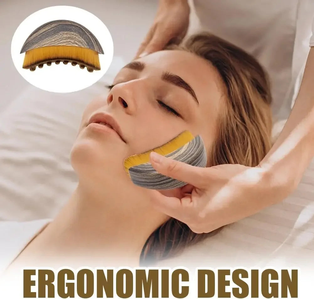 Lymphatic Drainage Face Sculpting Brush — Jawline & Chin Contour Massager