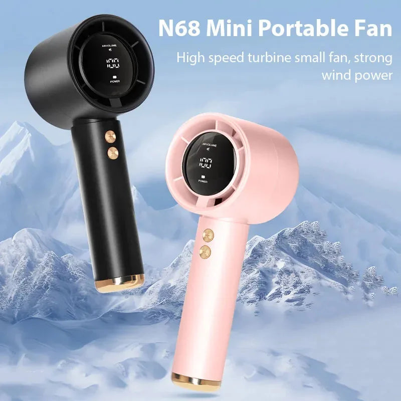 High-Speed Mini Handheld Fan — USB Fast Charging, Quiet & Portable
