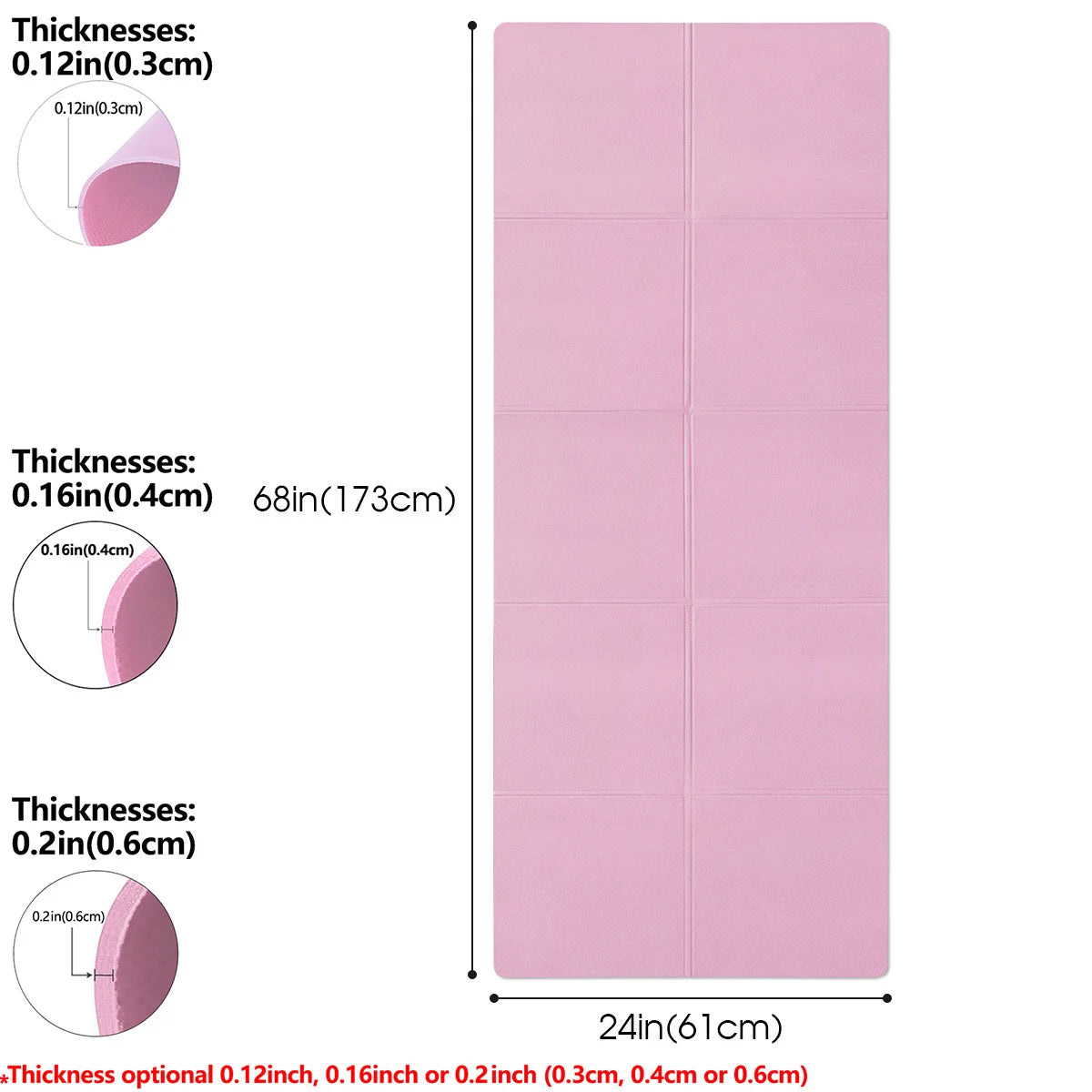 Non-Slip Yoga & Pilates Mat — Cushioned Travel Fitness Pad