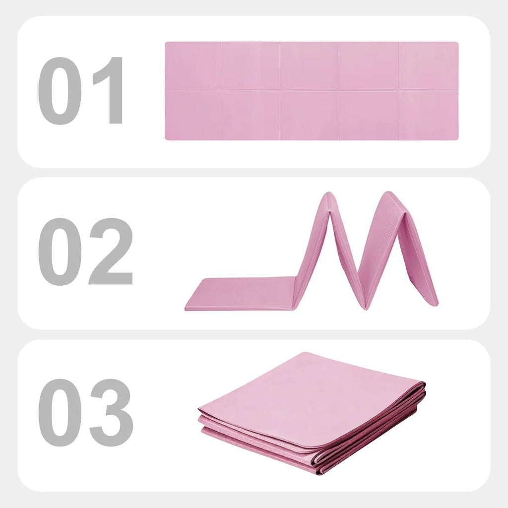 Non-Slip Yoga & Pilates Mat — Cushioned Travel Fitness Pad