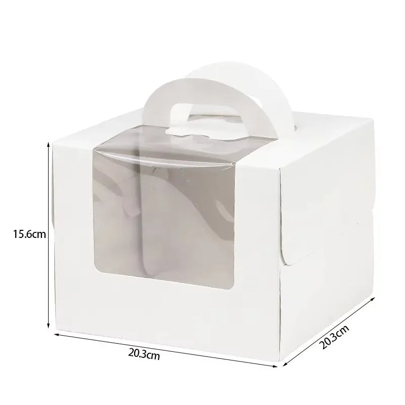 High-Capacity Cake Packaging Boxes — Multi-Size for Birthdays, Weddings & Holidays (1/3/6 pcs)
