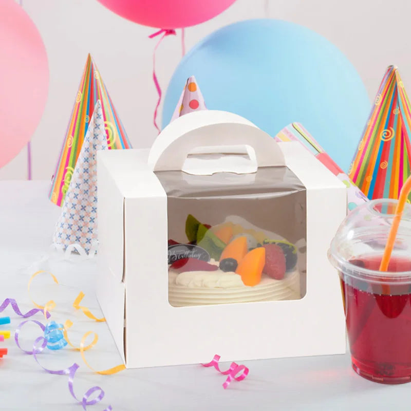 High-Capacity Cake Packaging Boxes — Multi-Size for Birthdays, Weddings & Holidays (1/3/6 pcs)