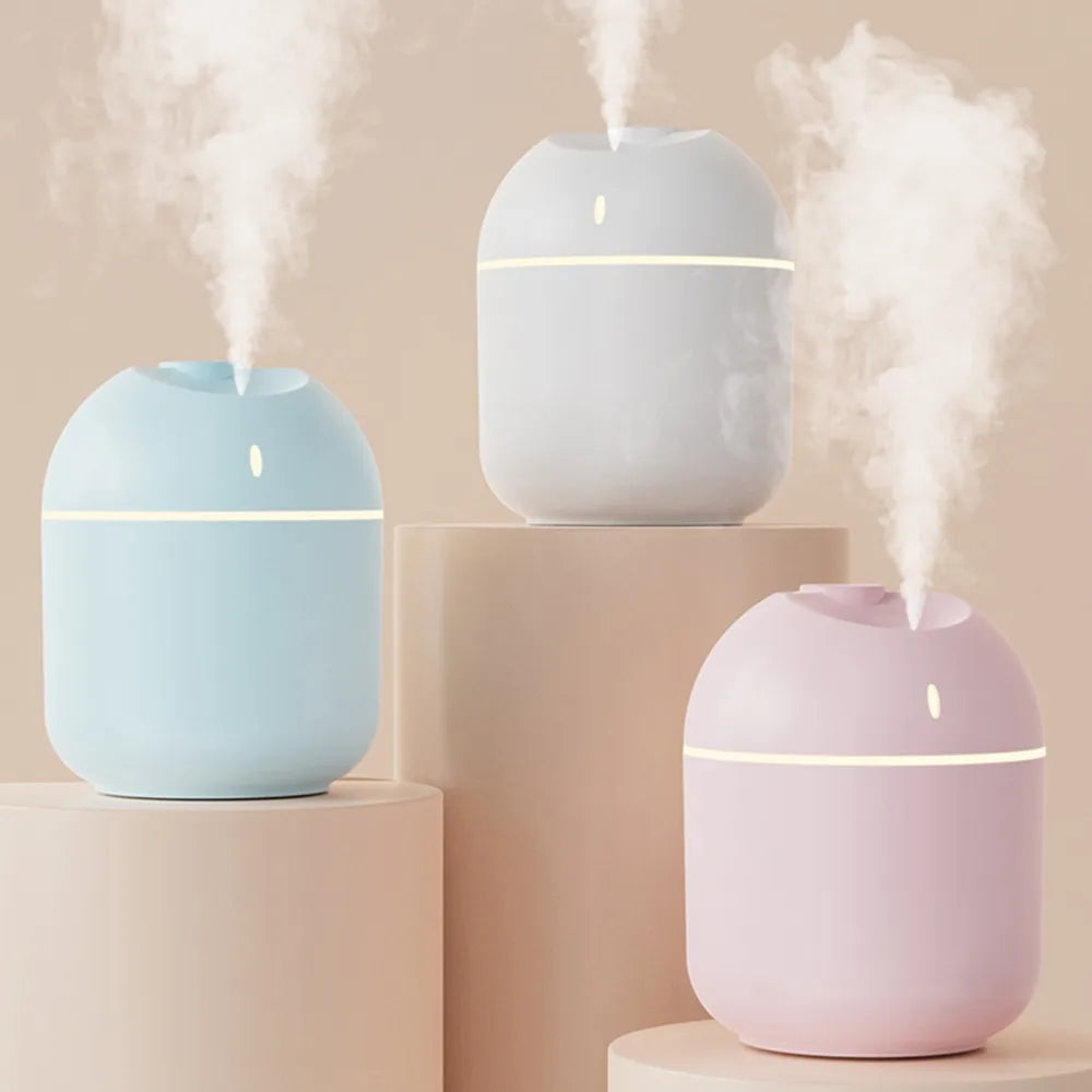 270ml USB Aroma Humidifier with LED Night Light & Auto Shut-Off