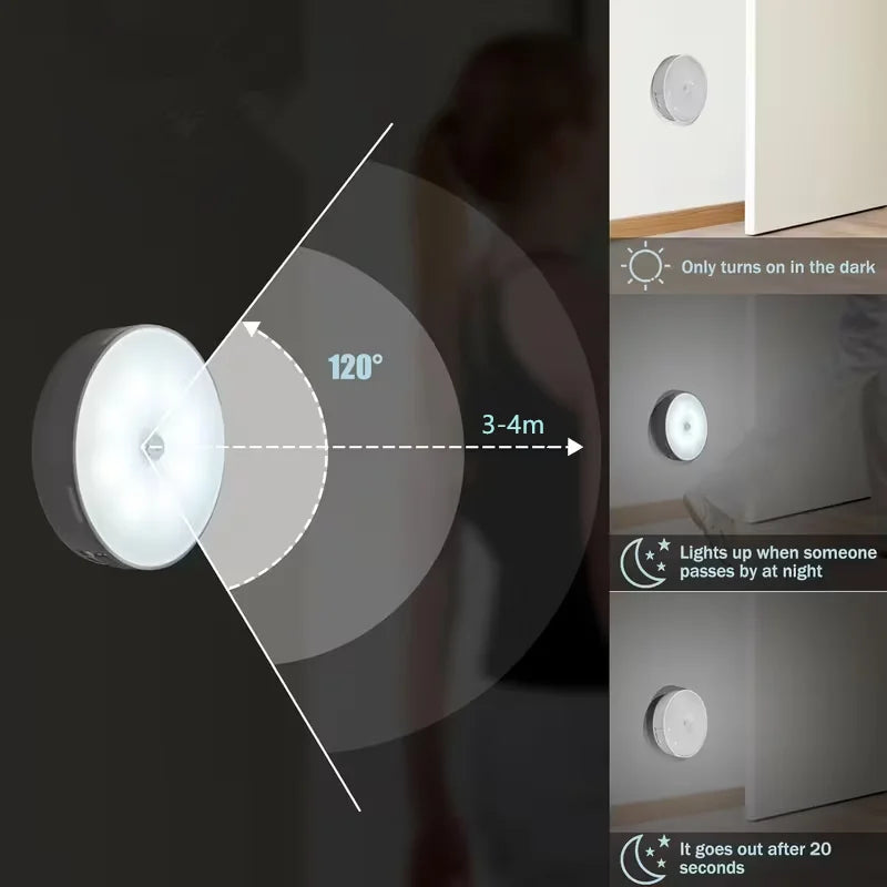 Wireless Motion Sensor Night Light for Bedroom & Hallway