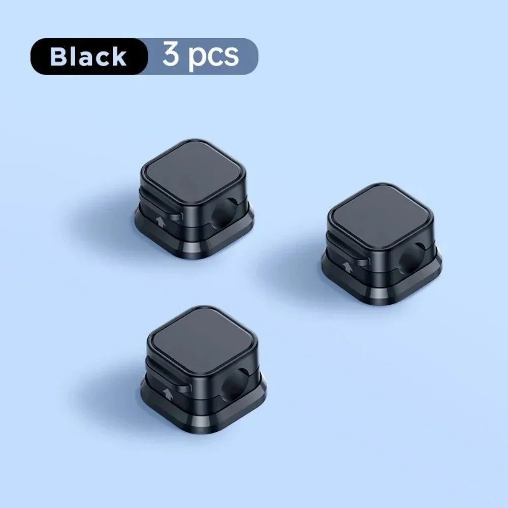 Magnetic Cable Organizer Clips — Wall-Mount Wire & Cord Holder for Desk & Home (1/3/6 pcs)
