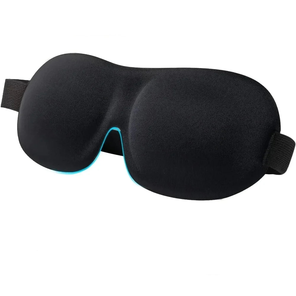 3D Memory Foam Sleep Mask — Light-Blocking Travel Eye Cover