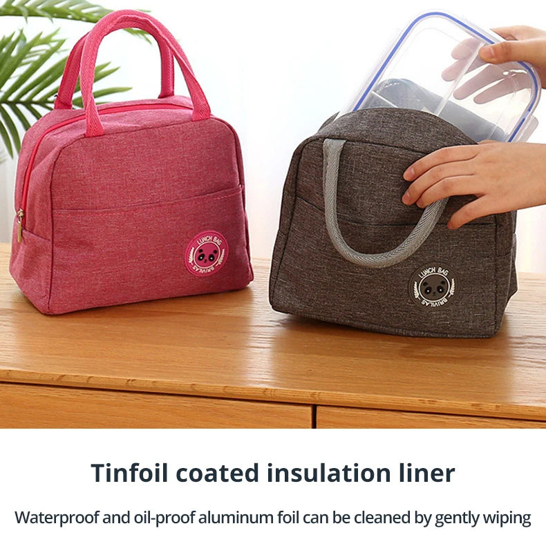 Insulated Lunch Bag with Aluminum Foil Lining — Keeps Food Fresh