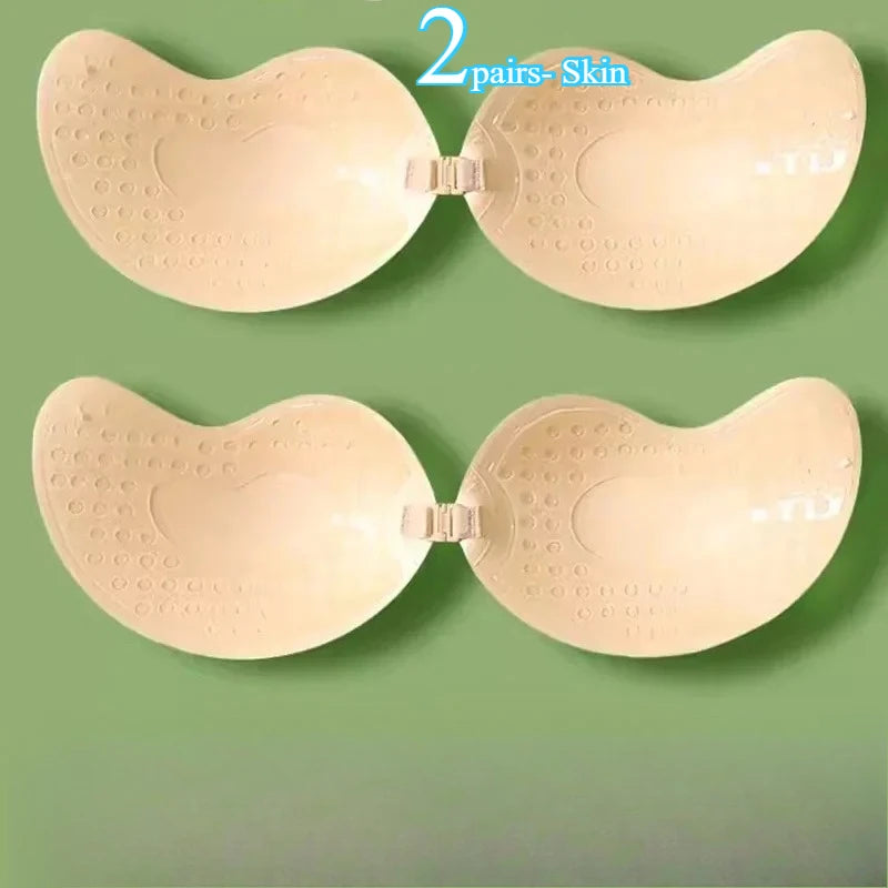 Invisible Strapless Push-Up Bra — Silicone Self-Adhesive, Backless