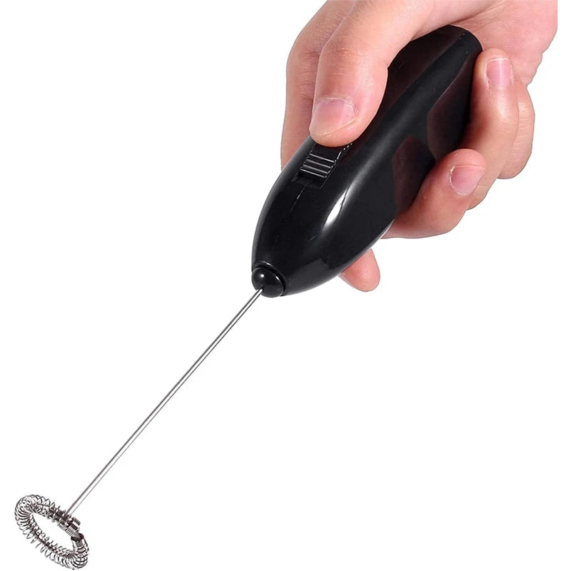 Mini Electric Milk Frother & Egg Beater — Battery Powered