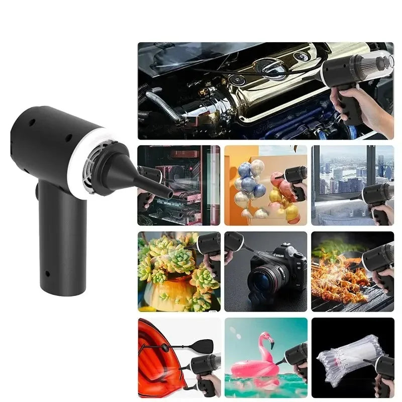 Portable Wireless Car Vacuum Cleaner — 9000Pa USB Rechargeable