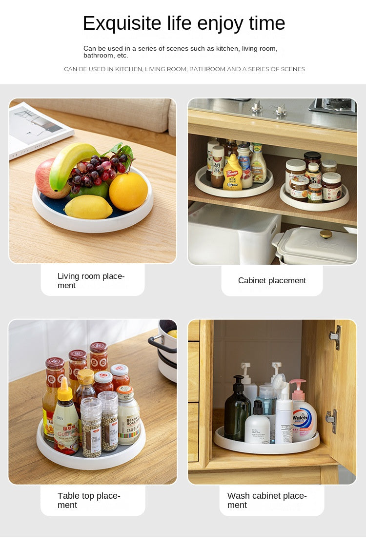 360° Rotating Kitchen Condiment Storage Rack