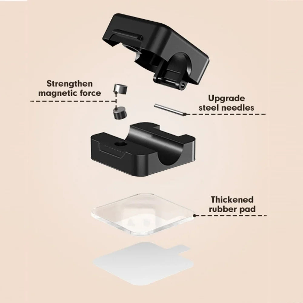 Magnetic Cable Organizer Clips — Wall-Mount Wire & Cord Holder for Desk & Home (1/3/6 pcs)