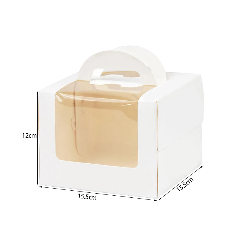 High-Capacity Cake Packaging Boxes — Multi-Size for Birthdays, Weddings & Holidays (1/3/6 pcs)
