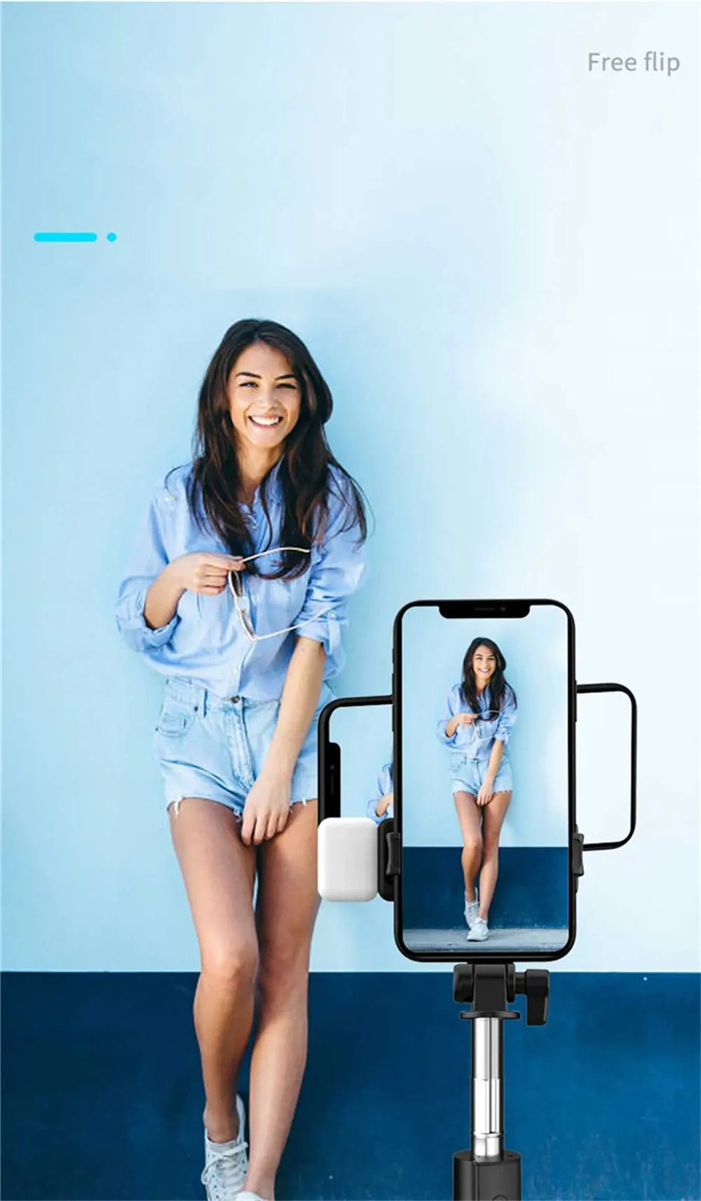 Bluetooth Selfie Stick Tripod with Remote & Fill Light