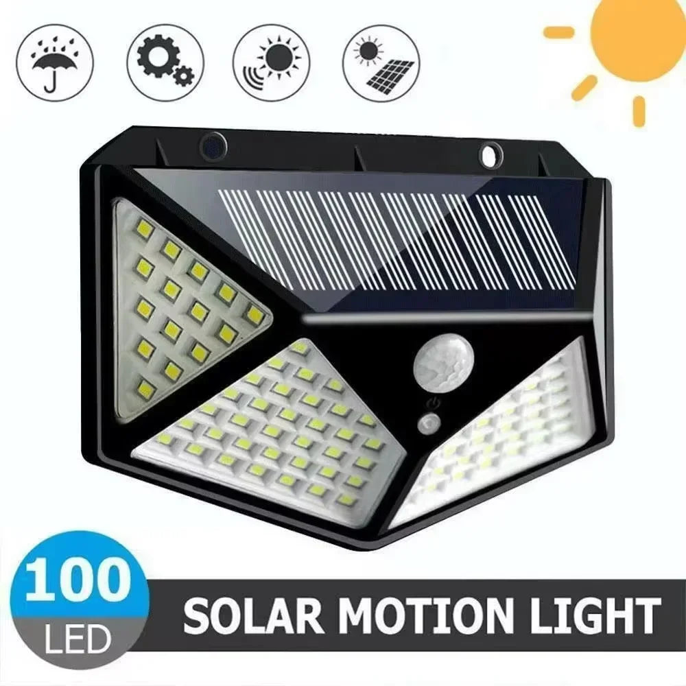 Solar-Powered Outdoor Spotlight with Motion Sensor