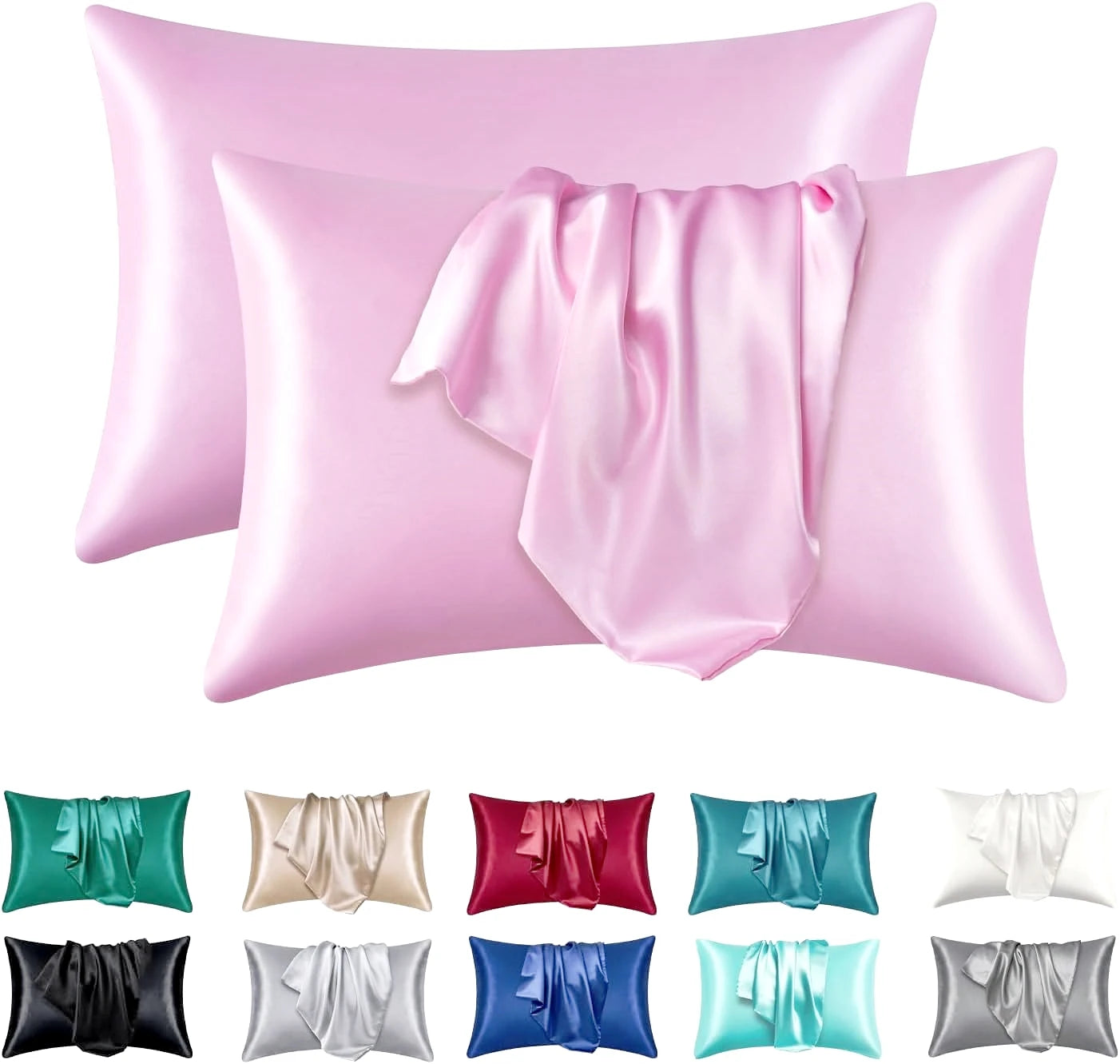 Satin Silk Pillowcase Set of 2 — Standard Size