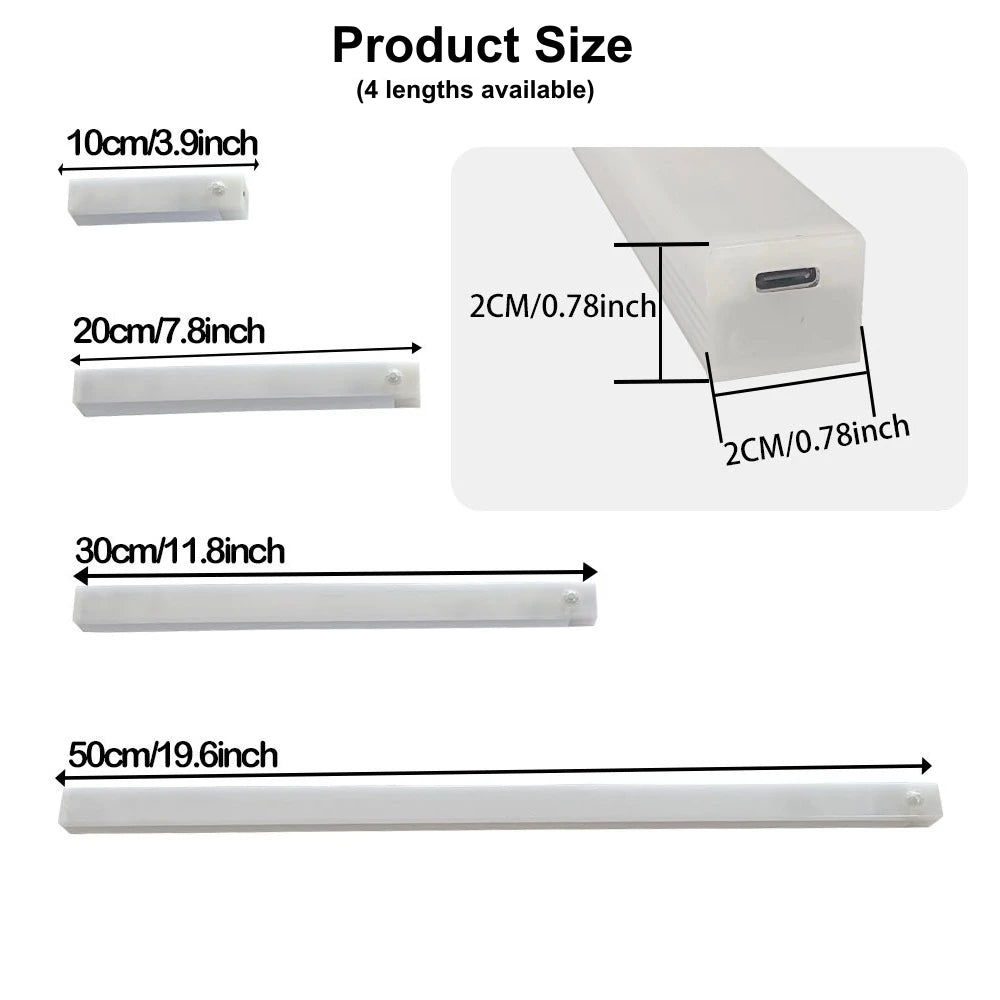 Rechargeable Magnetic LED Bar Light with Motion Sensor
