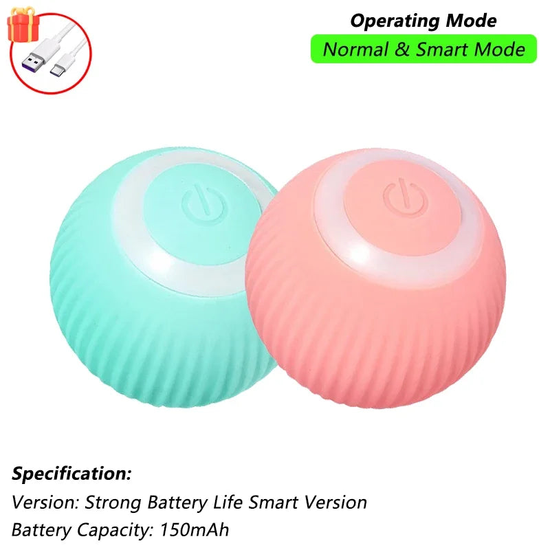Smart Interactive Rolling Ball Cat Toy — Rechargeable