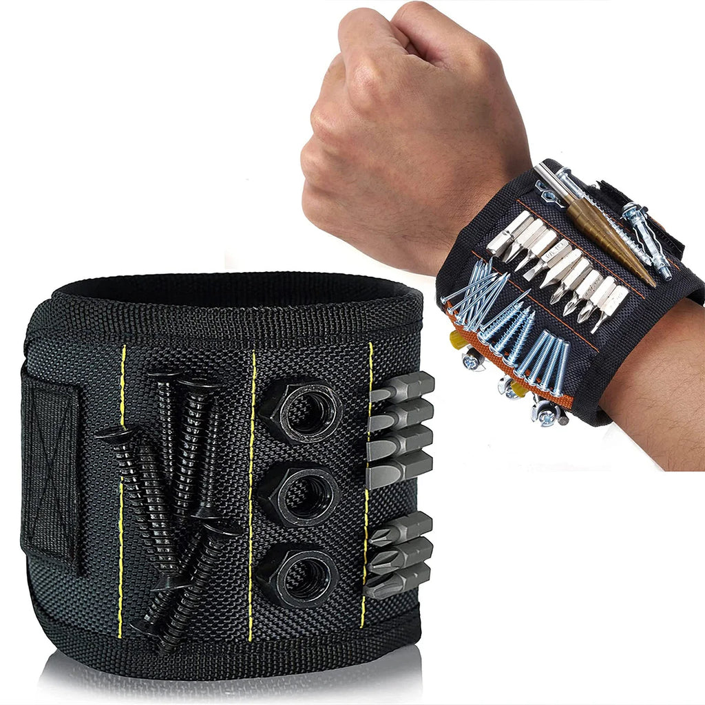 Magnetic Wristband Tool Holder — Holds Screws, Nails & Drill Bits