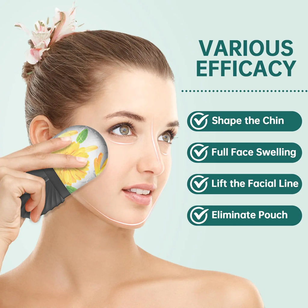Ice Face Roller & Gua Sha Set — Facial Massage for Lifting & Contouring