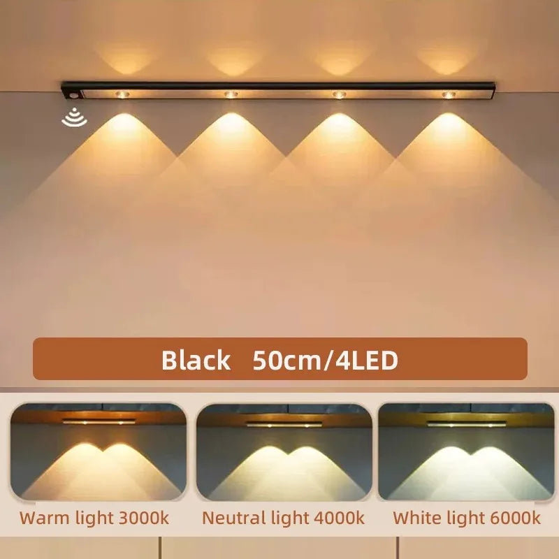 Ultra-Thin LED Under Cabinet Light with Motion Sensor — 3 Color Modes
