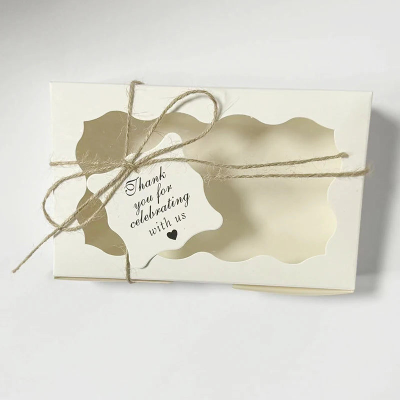 Kraft Paper Gift Boxes with Window — Cake, Candy & Chocolate Packaging for Weddings & Parties