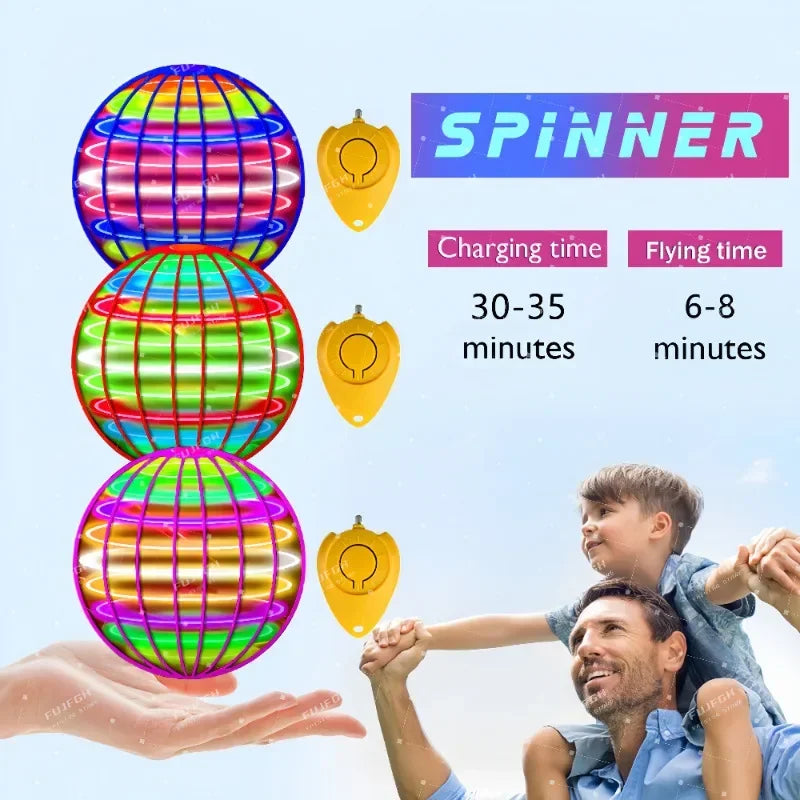 LED Flying Ball Toy — Gyroscopic Anti-Gravity Boomerang for Kids