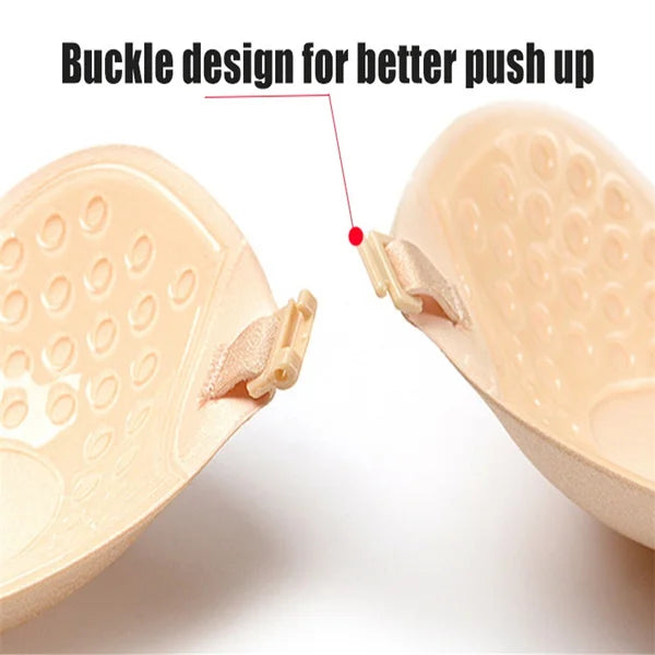 Invisible Strapless Push-Up Bra — Silicone Self-Adhesive, Backless