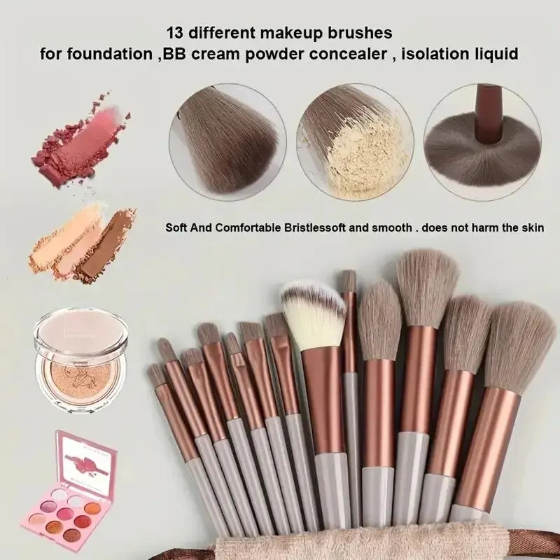Professional Makeup Brush Set — Soft Fluffy Cosmetic Brushes