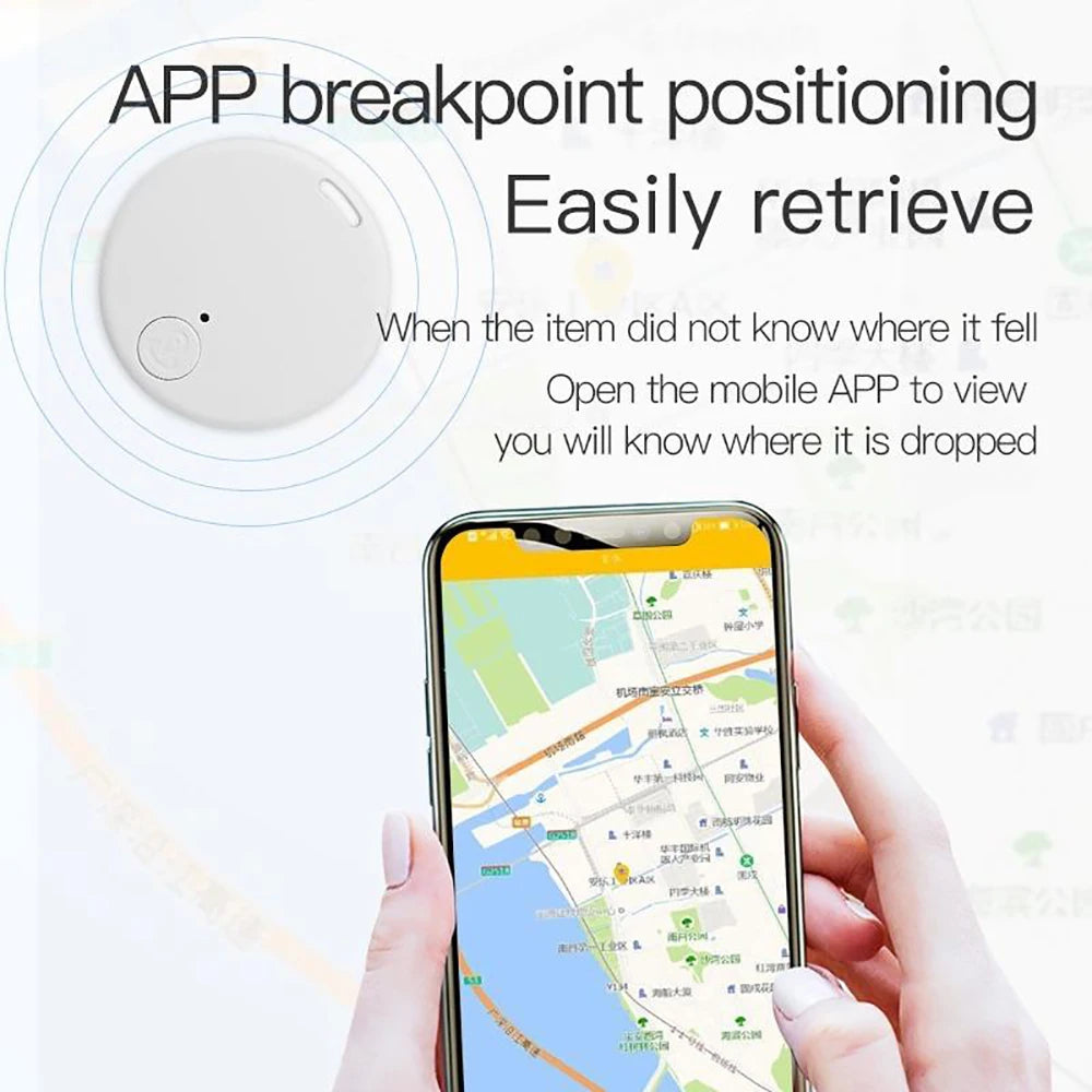 Bluetooth 5.0 Smart GPS Tracker — Anti-Lost Device for Pets, Kids & Wallets